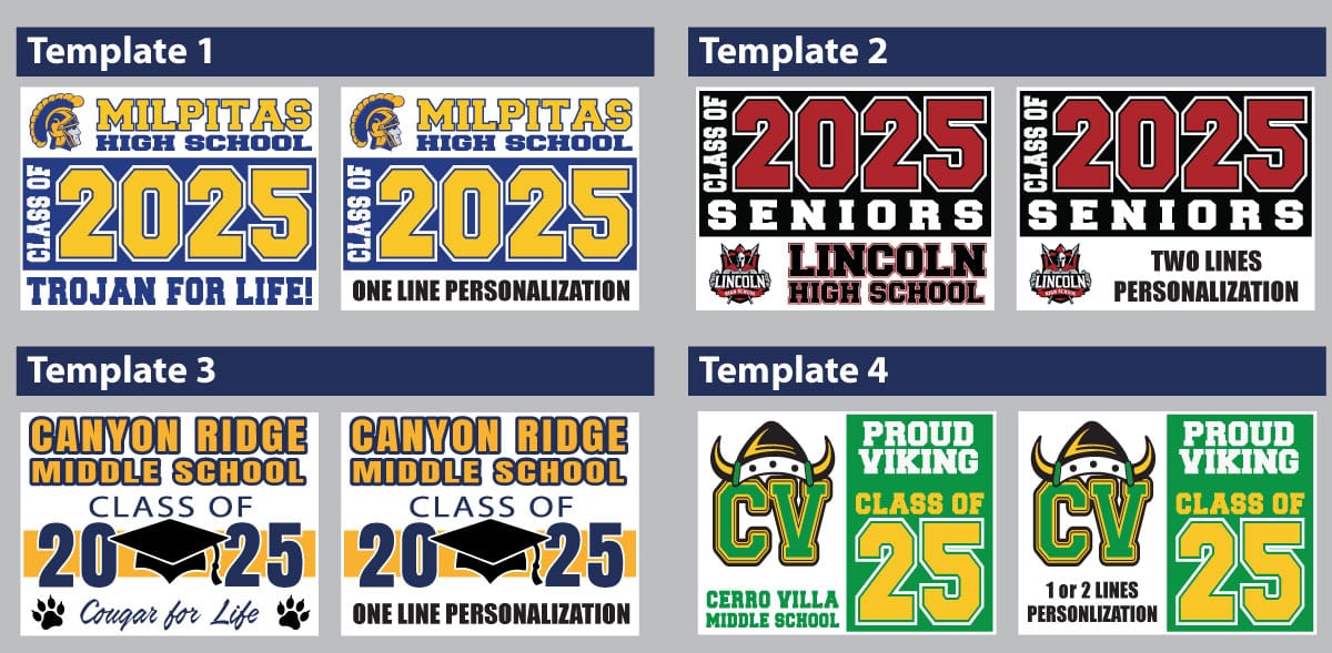 Class Sign Templates 1-4