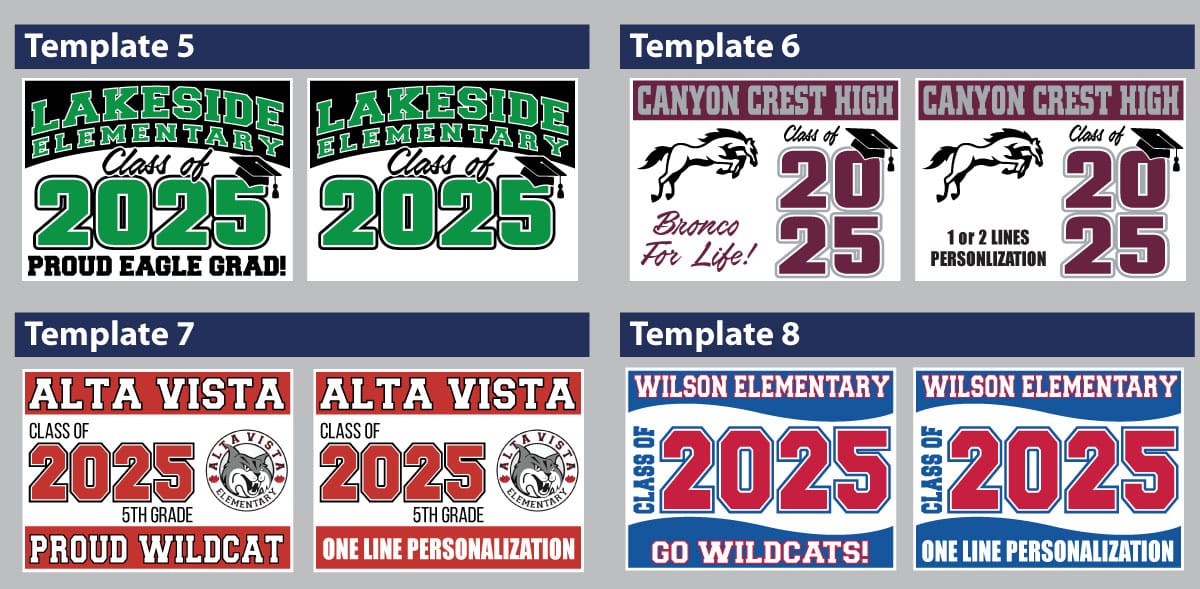 Class Sign Templates 5-8