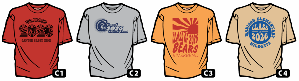 Class of 2026 T-Shirt Templates A
