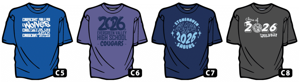 Class of 2026 T-Shirt Templates B