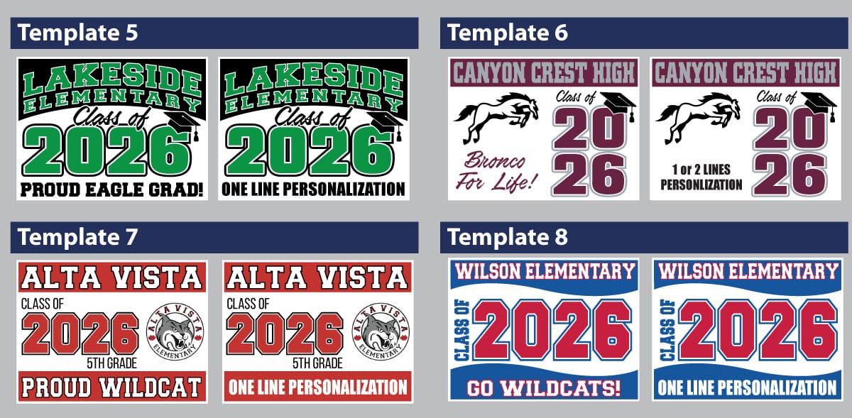 Class Sign Templates 5-8