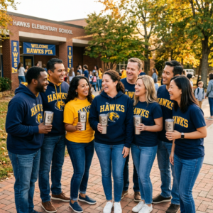 pta moms and dads with custom-made t-shirts, sweatshirts and drinkwear