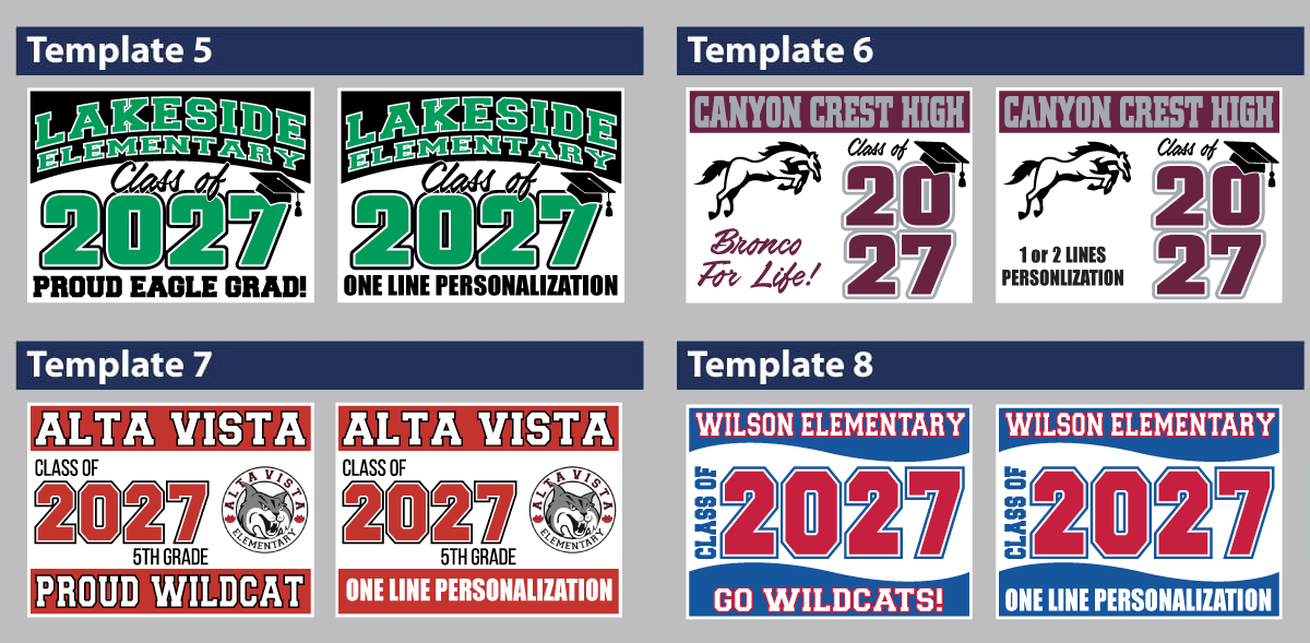 Class Sign Templates 5-8
